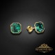 Sudraba auskari „Imperial II (Emerald)“ ar Swarovski® kristāliem