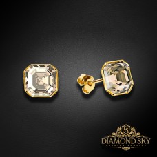 Sudraba auskari „Imperial II (Golden Shadow)“ ar Swarovski® kristāliem