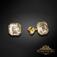 Sudraba auskari „Imperial II (Golden Shadow)“ ar Swarovski® kristāliem