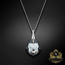 Sudraba kulons „Baroque V (Silver Night)“ ar Swarovski® kristāliem