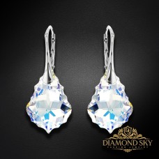 Sudraba auskari „Baroka V (Aurora Borealis)“ ar Swarovski™ kristāliem