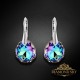 Sudraba auskari „Ledus Šķautnes (Vitrail Light)“ ar Swarovski® kristāliem