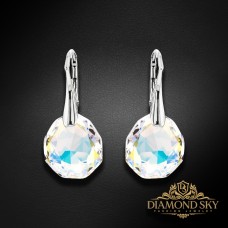 Sudraba auskari „Ledus Robežas (Aurora Borealis)“ ar Swarovski™ kristāliem