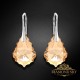 Sudraba auskari „Baroks V (Golden Shadow)“ ar Swarovski® kristāliem