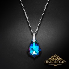 Sudraba kulons „Baroque V (Meridian Blue)“ ar Swarovski® kristāliem