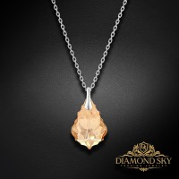 Sudraba kulons „Baroque V (Golden Shadow)“ ar Swarovski® kristāliem