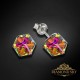 Sudraba auskari „Rubicon II (Vitrail Medium)“ ar Swarovski® kristāliem