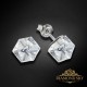 Sudraba auskari „Rubicon II (Comet Argent Light)“ ar Swarovski® kristāliem