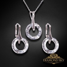 Sudraba komplekts „Cosmic Ring“ ar Swarovski™ kristāliem