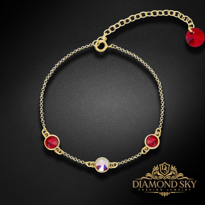 Sudraba rokassprādze „Saulains“ ar Swarovski™ kristāliem