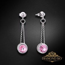 Sudraba auskari „Bonbons (Light Rose)“ ar Swarovski® kristāliem
