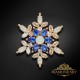 Broša „Sniegpārsla“ ar Swarovski™ kristāliem