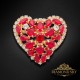 Broša „Kristāla Sirds II“ ar Swarovski™ kristāliem