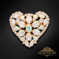 Brosa „Kristāla Sirds II“ ar Swarovski™ kristāliem