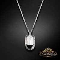 Sudraba kulons „Simbioze (Silver Night)“ ar Swarovski™ kristāliem