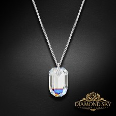 Sudraba kulons „Simbioze (Aurora Borealis)“ ar Swarovski™ kristāliem