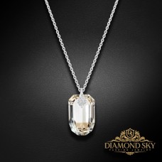 Sudraba kulons „Simbioze (Golden Shadow)“ ar Swarovski™ kristāliem