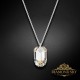 Sudraba kulons „Simbioze (Golden Shadow)“ ar Swarovski™ kristāliem