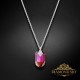 Sudraba kulons „Symbiosis II (Fuchsia Red Magma)“ ar Swarovski® kristāliem