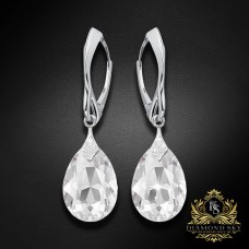 Sudraba auskari „Mēness Gaisma“ ar Swarovski™ kristāliem
