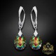 Sudraba auskari „Mēness Gaisma (Vitrail Medium)“ ar Swarovski™ kristāliem
