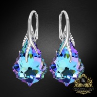 Sudraba auskari „Baroka VI (Vitrail Light)“ ar Swarovski™ kristāliem