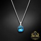 Sudraba kulons „Glare (Bermuda Blue)“ ar Swarovski® kristāliem