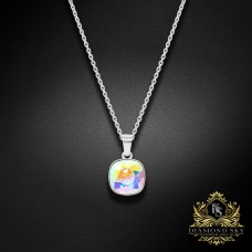 Sudraba kulons „Glare (Aurora Borealis)“ ar Swarovski® kristāliem