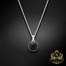 Sudraba kulons „Glare (Jet)“ ar Swarovski® kristāliem