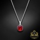Sudraba kulons „Glare (Siam)“ ar Swarovski® kristāliem