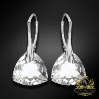 Sudraba auskari „Vakara Mirdzums“ ar Swarovski® kristāliem