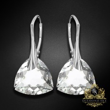 Sudraba auskari „Vakara Mirdzums“ ar Swarovski® kristāliem