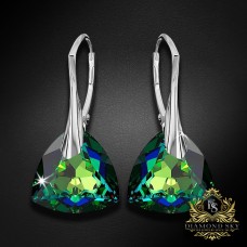 Sudraba auskari „Vakara Mirdzums (Vitrail Medium)“ ar Swarovski® kristāliem