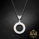 Sudraba kulons „Cosmic Ring (White Opal)“ ar Swarovski™ kristāliem