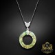 Sudraba kulons „Cosmic Ring (Luminous Green)“ ar Swarovski® kristāliem