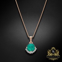 Kulons „Clarice V (Emerald)“ ar Preciosa® kristāliem