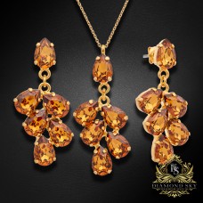 Komplekts sievietēm „Amber II (Light Amber)“ ar Preciosa® kristāliem