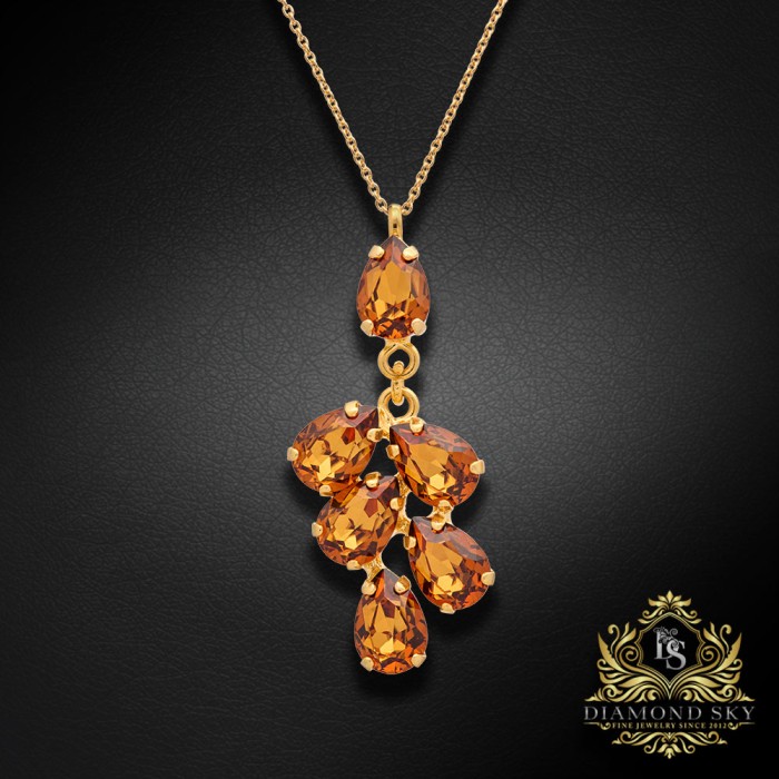 Komplekts sievietēm „Amber II (Light Amber)“ ar Preciosa® kristāliem