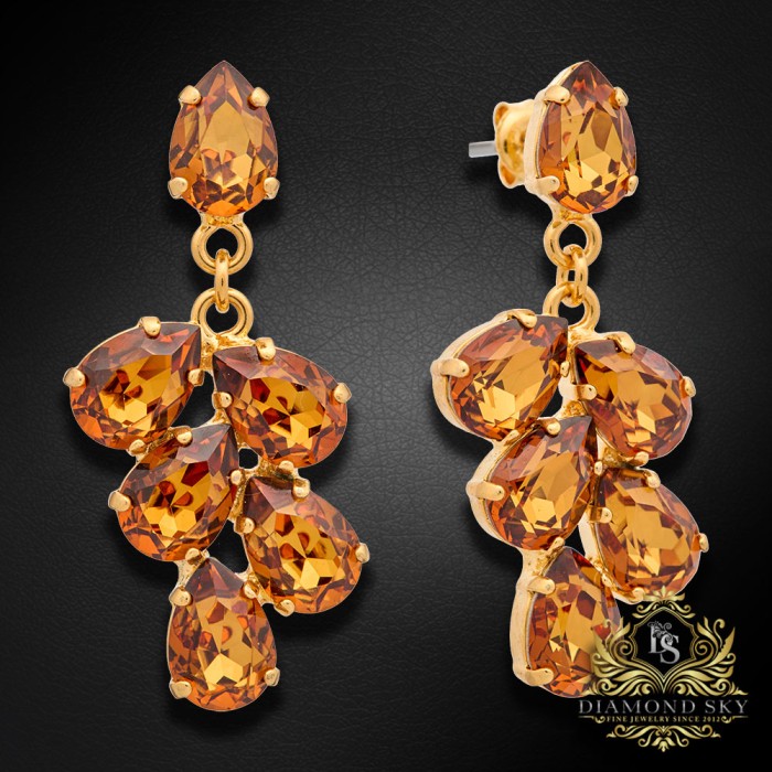 Komplekts sievietēm „Amber II (Light Amber)“ ar Preciosa® kristāliem
