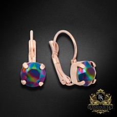 Auskari „Krāšņums II (Rainbow Dark)“ ar Swarovski® kristāliem