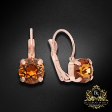 Auskari „Krāšņums II (Light Amber)“ ar Swarovski® kristāliem