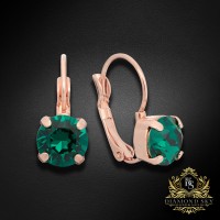 Auskari „Krāšņums II (Emerald)“ ar Swarovski® kristāliem