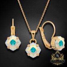 Komplekts sievietēm „Maģiskais Kvadrāts (Aurora Borealis)“ ar Swarovski® kristāliem