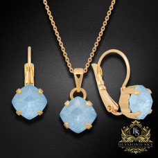 Komplekts sievietēm „Maģiskais Kvadrāts (Sky Ignite)“ ar Swarovski® kristāliem