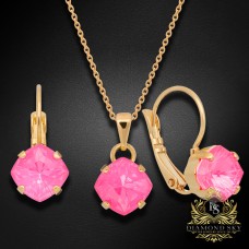 Komplekts sievietēm „Maģiskais Kvadrāts (Electric Pink Ignite)“ ar Swarovski® kristāliem