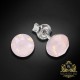 Sudraba auskari „Klasika (Rose Water Opal)“ ar Swarovski® kristāliem