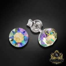 Sudraba auskari „Klasika (Paradise Shine)“ ar Swarovski® kristāliem