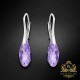 Sudraba auskari „Enchanté (Tazanite)“ ar Swarovski® kristāliem