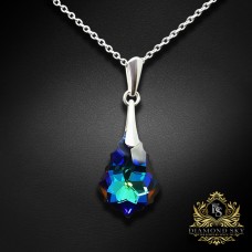 Sudraba kulons „Baroque IV (Meridian Blue)“ ar Swarovski® kristāliem