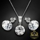 Sudraba komplekts „Klasika“ ar Swarovski™ kristāliem